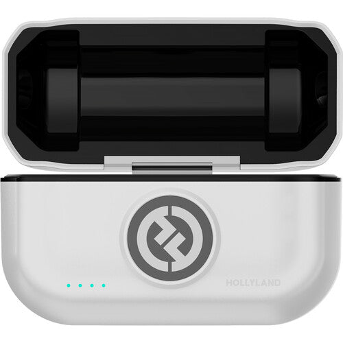 Hollyland LARK M2 DUO wireless microphone system with Lightning connector in ivory white