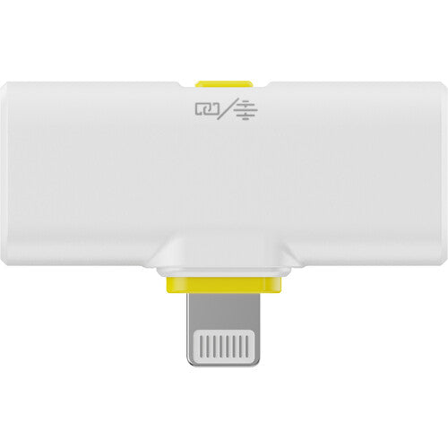 Hollyland LARK M2 DUO wireless microphone system with Lightning connector in ivory white