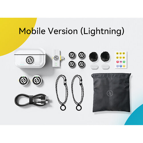 Hollyland LARK M2 DUO 2-person wireless microphone system with USB-C receiver in ivory white