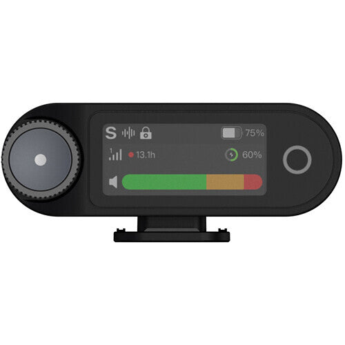 Hollyland LARK MAX 2 Solo wireless microphone system for cameras in space gray with transmitter and receiver