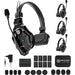 Hollyland Solidcom C1-4S full-duplex wireless DECT intercom system with four headsets for production teams