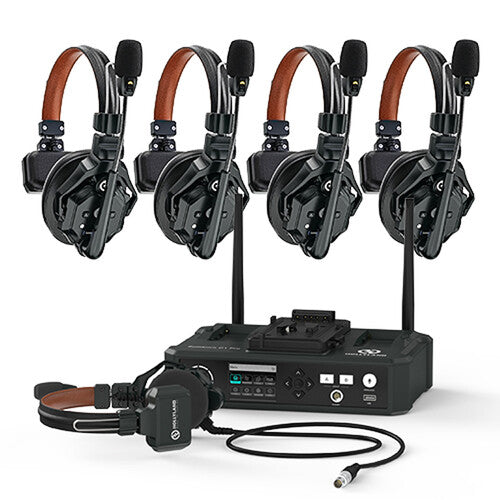 Hollyland Solidcom C1 Pro-Hub4S 5-person full-duplex wireless intercom system with hub and ENC headsets
