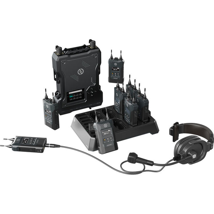 Hollyland Solidcom M1 full-duplex wireless intercom system with 8 beltpacks for professional production communication