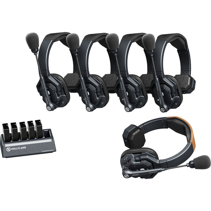 Hollyland Solidcom SE Global 5S 5-person full-duplex wireless single-ear intercom headset system