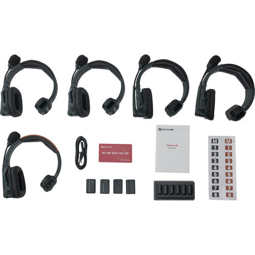Hollyland Solidcom SE Global 5S 5-person full-duplex wireless single-ear intercom headset system