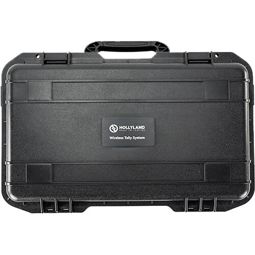 Hollyland wireless tally system with four camera-mounted tally lights for live video production