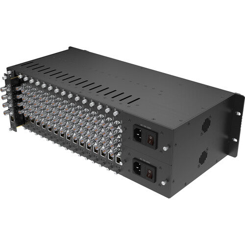 Kiloview 3RU 32-channel redundant power rackmount frame designed for professional broadcast systems and high-demand video applications.