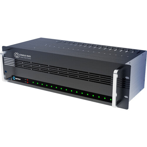 Kiloview Cradle 16-Channel Redundant Power Rackmount Unit 3RU for Reliable Broadcast Power Distribution