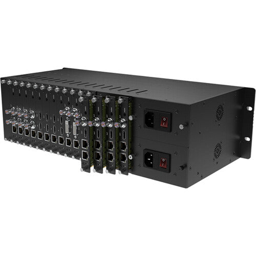 Kiloview Cradle 16-Channel Redundant Power Rackmount Unit 3RU for Reliable Broadcast Power Distribution