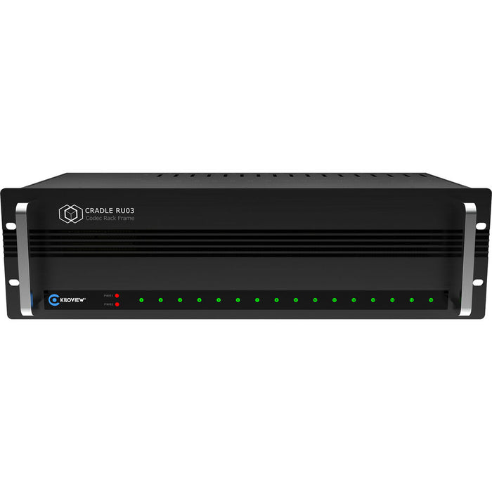 Kiloview Cradle 16-Channel Redundant Power Rackmount Unit 3RU for Reliable Broadcast Power Distribution