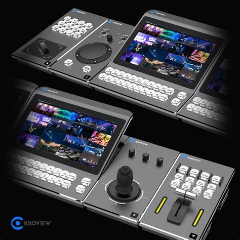 KILOVIEW DP-01 Panel Deck – a professional IP-based video production control panel with a 10.1-inch touchscreen, customizable LED keys, and PoE connectivity for seamless live video streaming and workflow management.