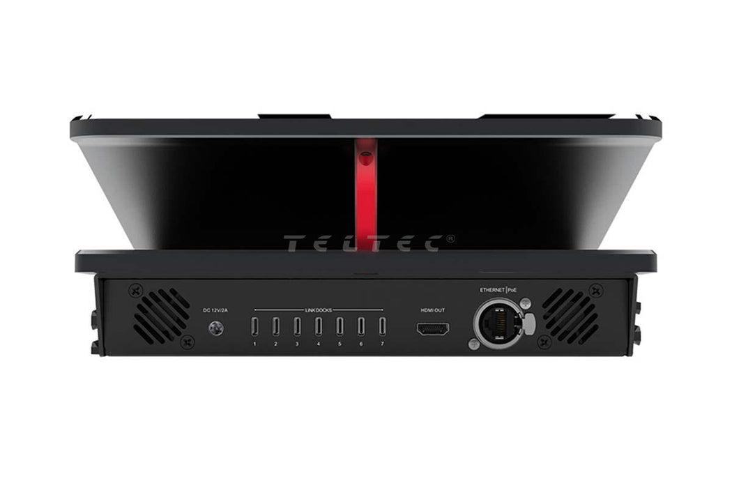 KILOVIEW DP-01 Panel Deck – a professional IP-based video production control panel with a 10.1-inch touchscreen, customizable LED keys, and PoE connectivity for seamless live video streaming and workflow management.