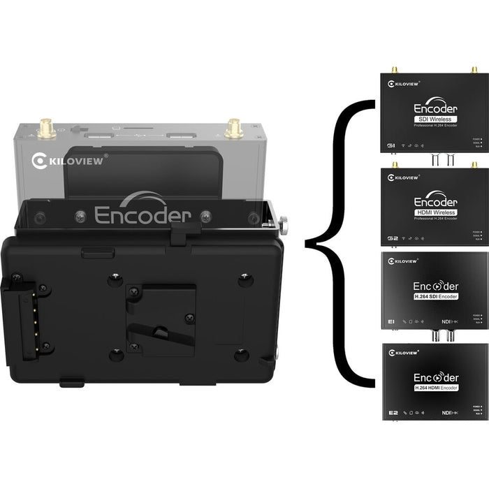 Kiloview KA-VM1 V-Mount Kit attached to a G/E series encoder