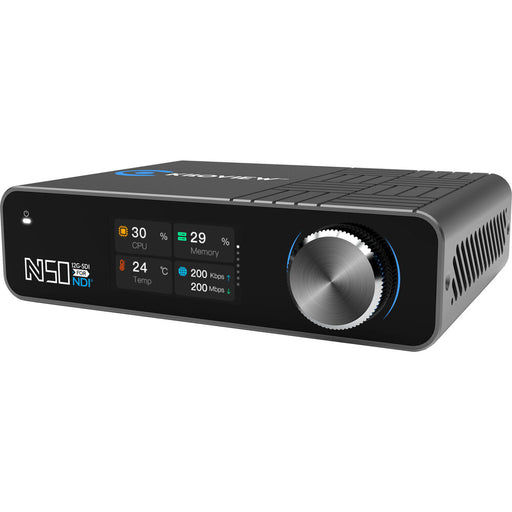Kiloview N50 4K UHD HDMI to IP video encoder with low latency streaming capabilities.