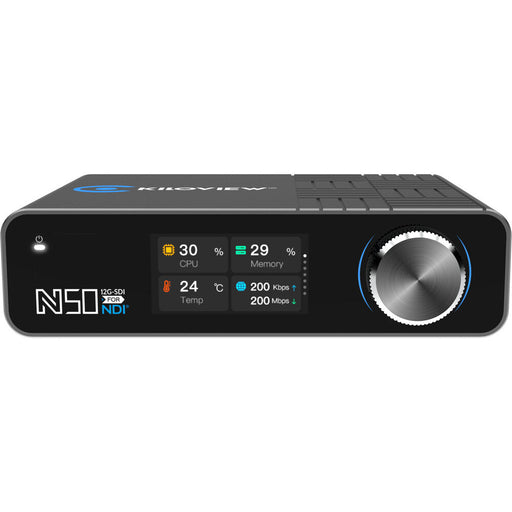 Kiloview N50 4K UHD HDMI to IP video encoder with low latency streaming capabilities.
