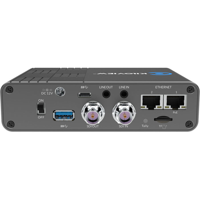 Kiloview N50 4K UHD HDMI to IP video encoder with low latency streaming capabilities.
