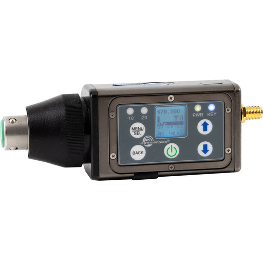 Lectrosonics DPR-A digital plug-on wireless transmitter with whip antenna for professional audio recording and broadcasting