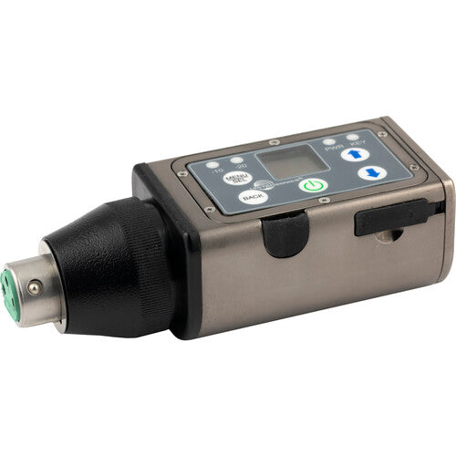Lectrosonics DPR-A digital plug-on wireless transmitter with whip antenna for professional audio recording and broadcasting