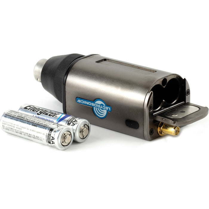Lectrosonics DPR-A digital plug-on wireless transmitter with whip antenna for professional audio recording and broadcasting