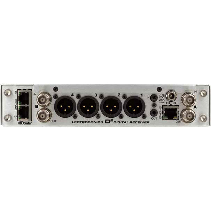 Lectrosonics DSQD 4-Channel Digital Wireless Receiver with Dante