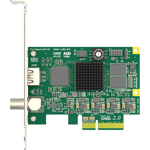 Magewell Pro Capture AIO 4K PCIe capture card with HDMI and SDI input support for professional video capture