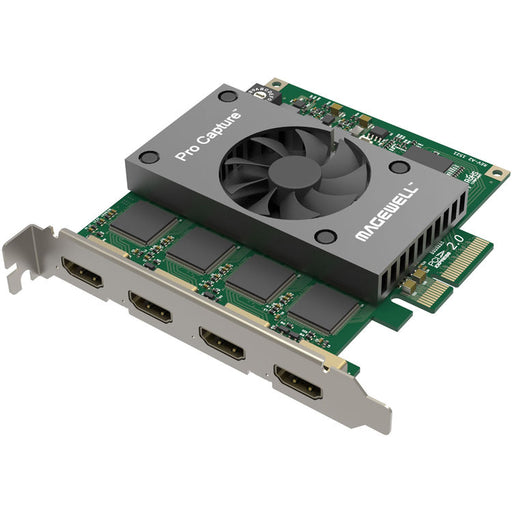 Magewell Pro Capture Quad HDMI PCIe capture card with four HDMI inputs and embedded audio support