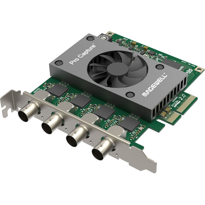 Magewell Pro Capture Quad SDI PCIe capture card with four SDI inputs and embedded audio support
