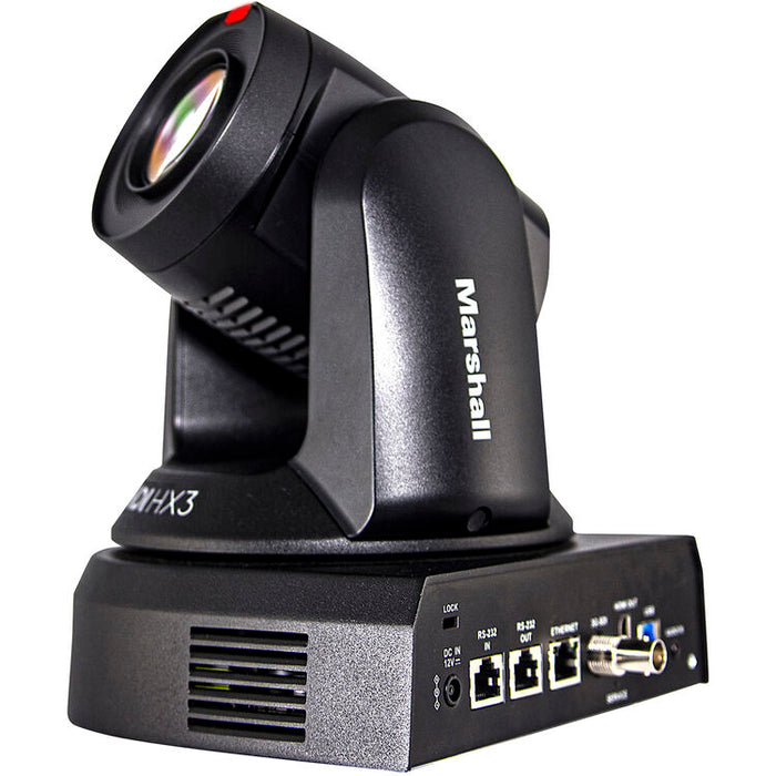 Marshall CV625 UHD 4K dual PTZ camera with 25x optical zoom in black housing