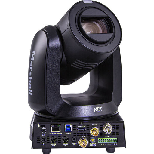 Marshall CV730-BHN PTZ camera with 30x optical zoom and NDI, SDI, HDMI, and IP outputs