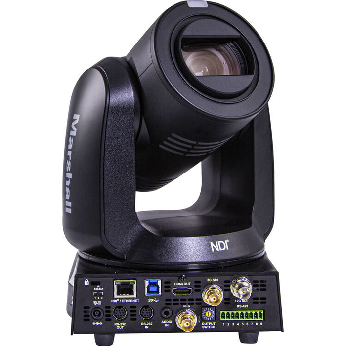 Marshall CV730-BHN PTZ camera with 30x optical zoom and NDI, SDI, HDMI, and IP outputs