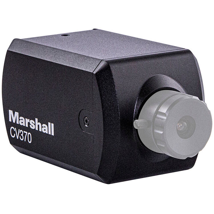 Marshall Electronics CV370 compact HD camera featuring NDI|HX3, SRT streaming, and HDMI outpu