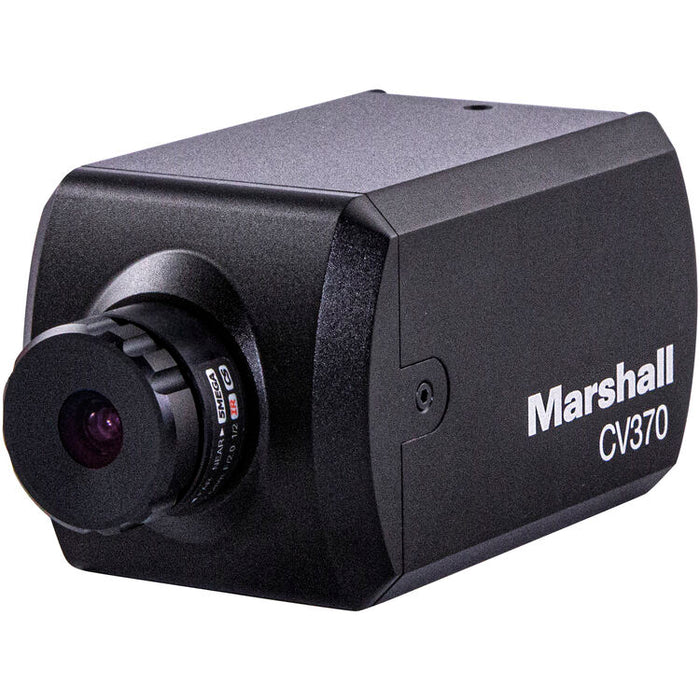 Marshall Electronics CV370 compact HD camera featuring NDI|HX3, SRT streaming, and HDMI outpu
