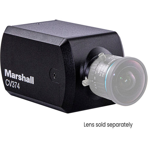 Marshall Electronics CV374 compact UHD 4K60 broadcast camera with NDI|HX3, SRT streaming, and HDMI output