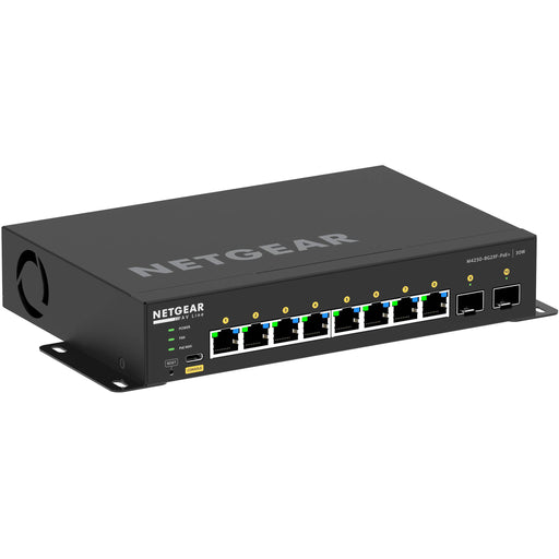 "Netgear GSM4210PX-100NAS 8-Port Gigabit PoE+ Managed Switch with SFP (220W) for high-performance AV networking and system integration.