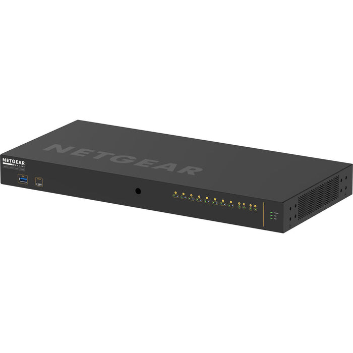Netgear AV Line M4250-10G2XF-PoE+ (GSM4212PX) Front and Rear View