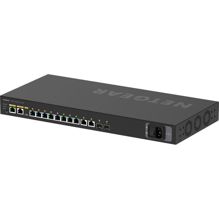 Netgear AV Line M4250-10G2XF-PoE+ (GSM4212PX) Front and Rear View