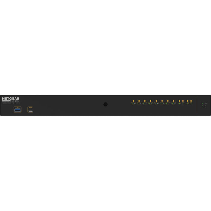 Netgear AV Line M4250-10G2XF-PoE+ (GSM4212PX) Front and Rear View