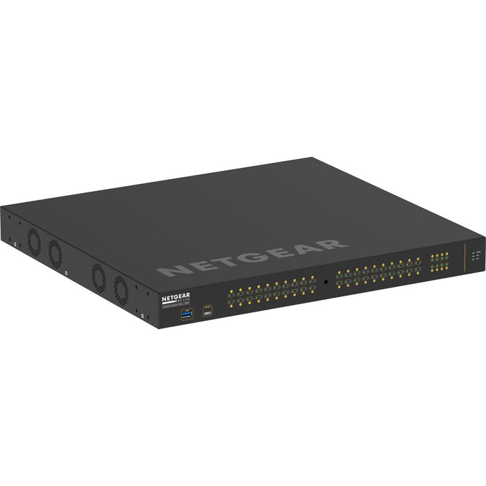 Netgear AV Line M4250-40G8XF-PoE+ Managed Switch front and rear view