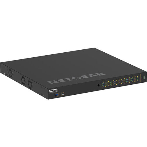 Netgear GSM4230PX-100NAS 30-Port Managed PoE+ Switch with 4 SFP+ ports for high-performance networking and power delivery