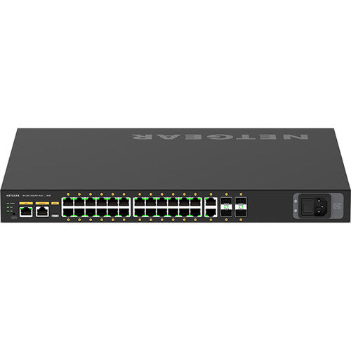 Netgear GSM4230PX-100NAS 30-Port Managed PoE+ Switch with 4 SFP+ ports for high-performance networking and power delivery
