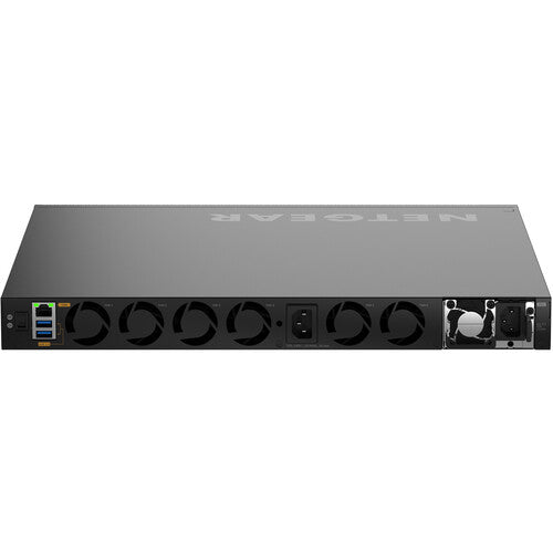 NETGEAR M4350-16C managed network switch with sixteen 100 Gigabit QSFP28 ports for enterprise networking, data center connectivity, broadcast, and professional AV-over-IP applications.