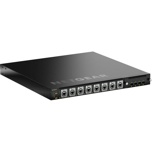 NETGEAR M4350-16M4V 16-Port 2.5 Gigabit PoE++ managed network switch with four 25G SFP28 uplink ports for professional AV-over-IP, enterprise networking, and high-performance Ethernet deployments.