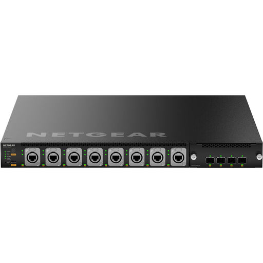NETGEAR M4350-16M4V 16-Port 2.5 Gigabit PoE++ managed network switch with four 25G SFP28 uplink ports for professional AV-over-IP, enterprise networking, and high-performance Ethernet deployments.
