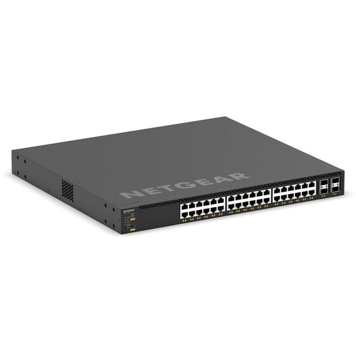 Netgear M4350-36X4V Managed Switch with 36x25G SFP28 and 4x100G QSFP28 Ports, ideal for enterprise networking.