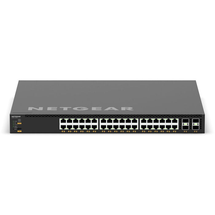 Netgear M4350-36X4V Managed Switch with 36x25G SFP28 and 4x100G QSFP28 Ports, ideal for enterprise networking.