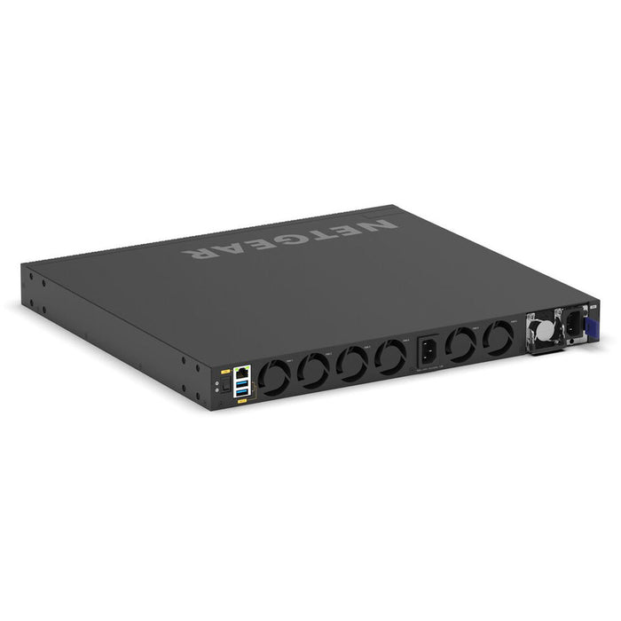Netgear M4350-36X4V Managed Switch with 36x25G SFP28 and 4x100G QSFP28 Ports, ideal for enterprise networking.