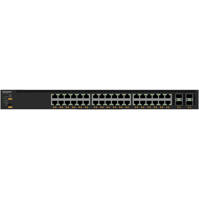 Netgear M4350-36X4V Managed Switch with 36x25G SFP28 and 4x100G QSFP28 Ports, ideal for enterprise networking.