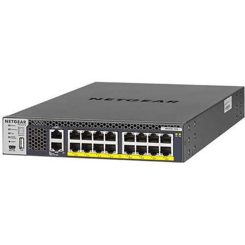 Netgear XSM4316PB-100NES 16-Port 10GBASE-T Managed Switch with PoE+ and 2 x 10G SFP+ Ports