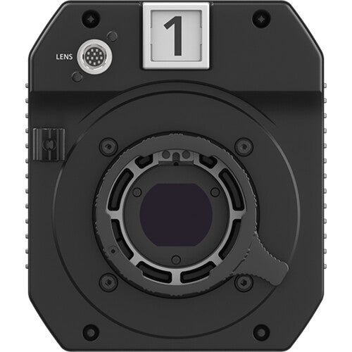 Panasonic AK-UBX100GJ 4K multi-purpose box camera with B4 mount, 12G-SDI, and IP connectivity for broadcast production