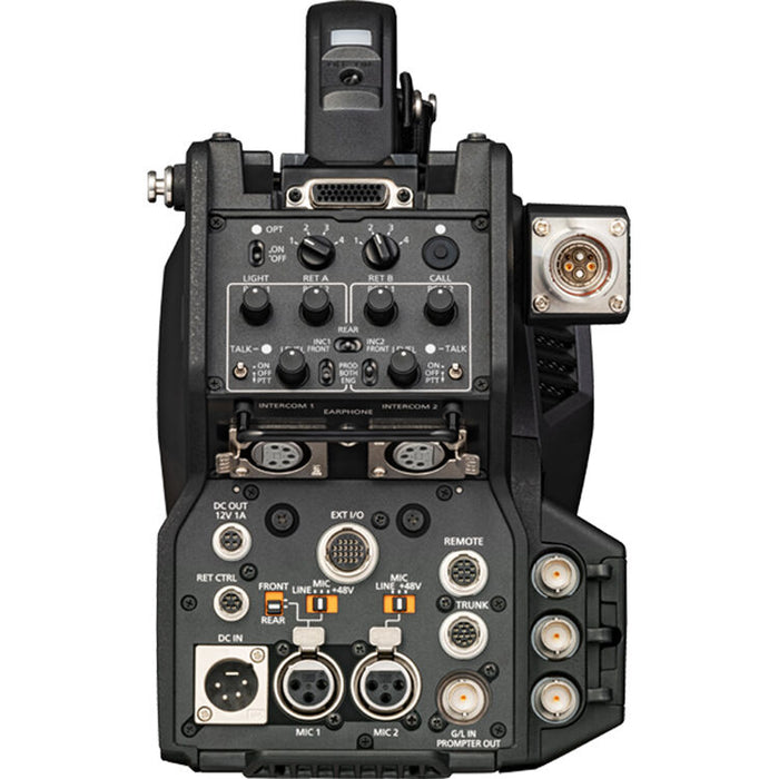 Panasonic AK-UC3300GSJ 4K HDR studio camera with B4 mount, fiber connectivity, and 2x HD slow motion